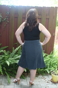 grey skirt back